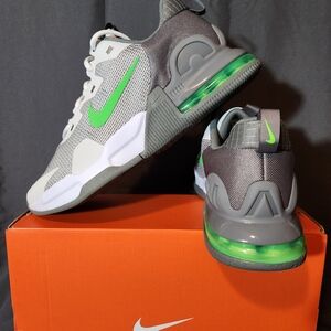 Nike Gray and Green Athletic Shoes